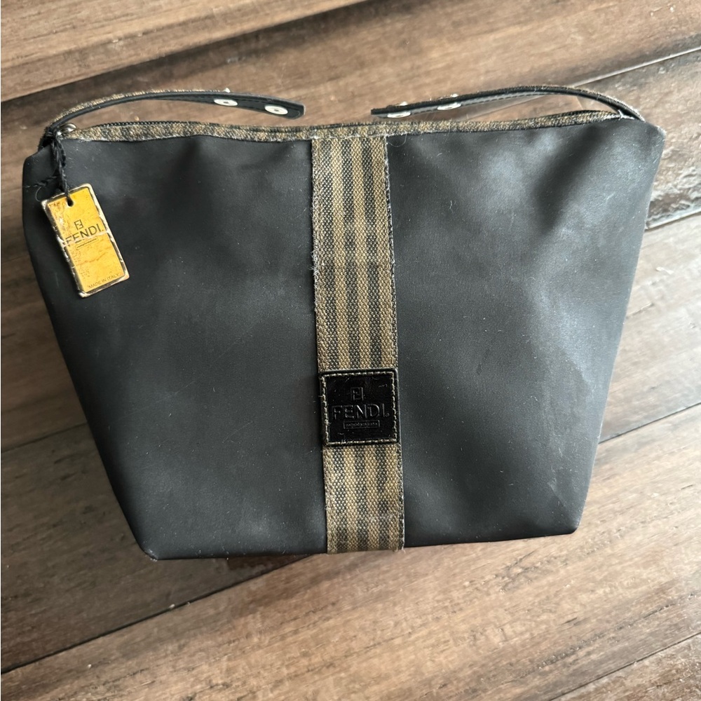 FENDI Canvas and Rubber Waterproof Travel  Tote Toiletry Bag